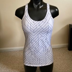 ATHLETA Bra Top White Workout Tank Top Size M
